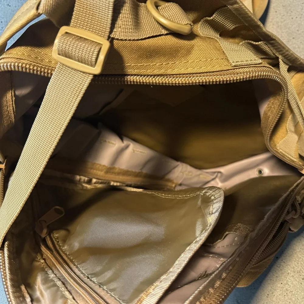Tan Tactical Backpack MOLLE Military Style EDC Bug‎ Out Bag Hiking Daypack